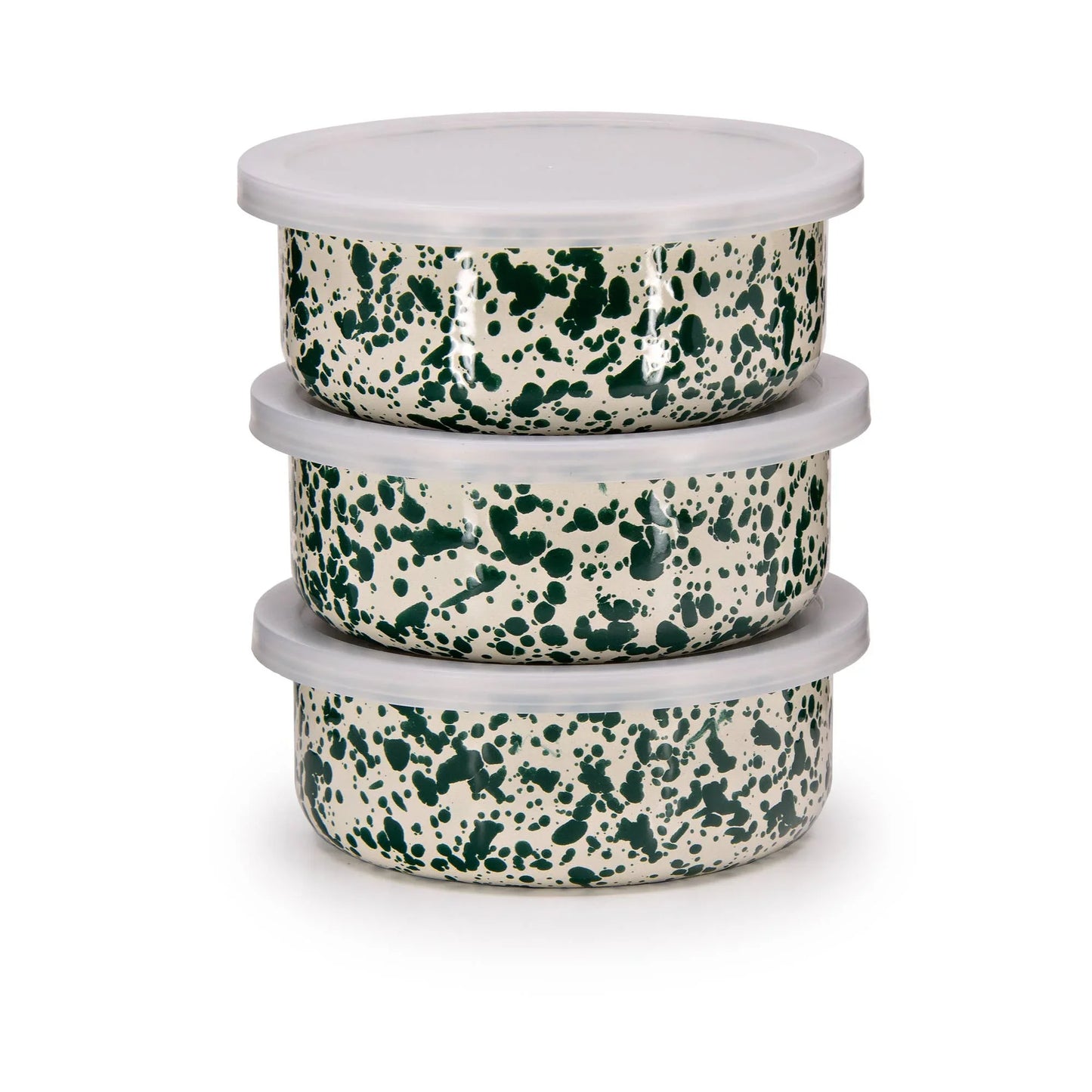 Splatter Enamelware Storage Bowl Set by Crow Canyon Home