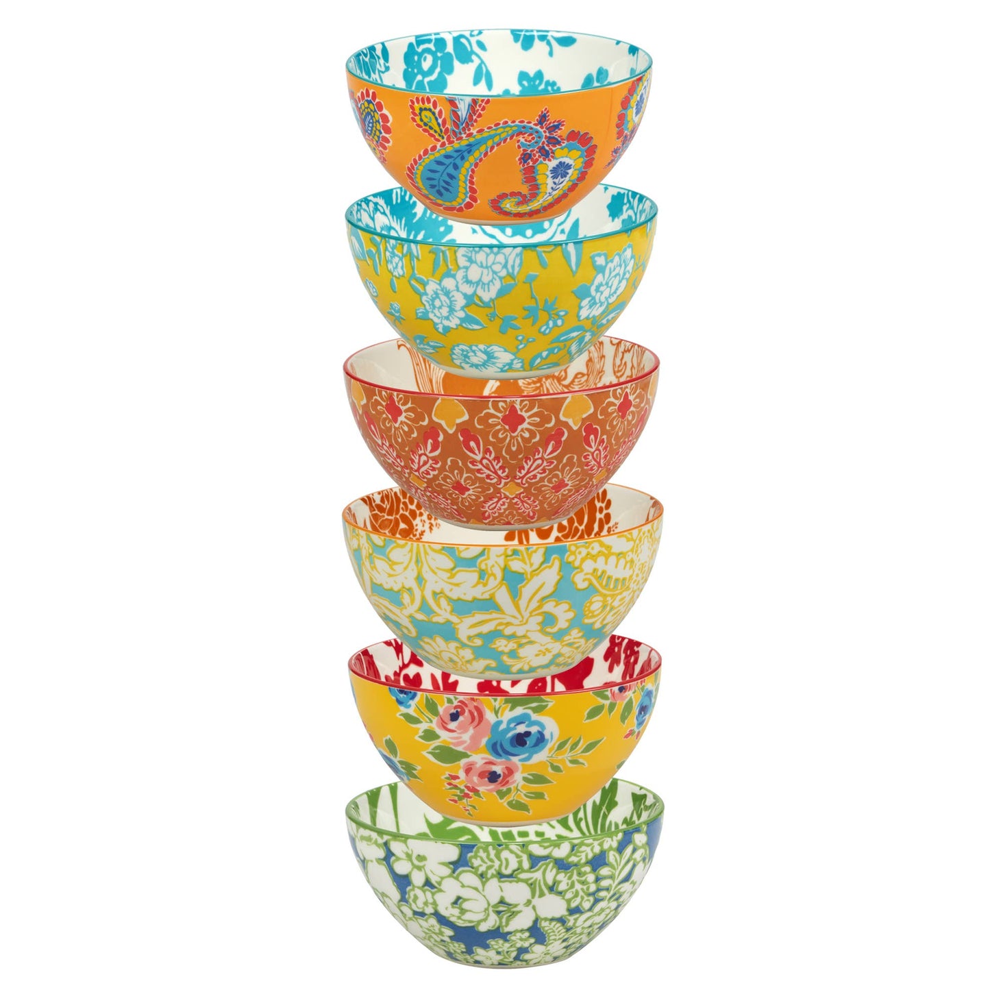 Damask Floral All Purpose Bowl 4.75 x 2.25 in. Assorted