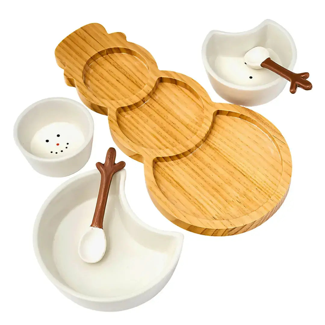 Holiday Snowman Appetizer Server