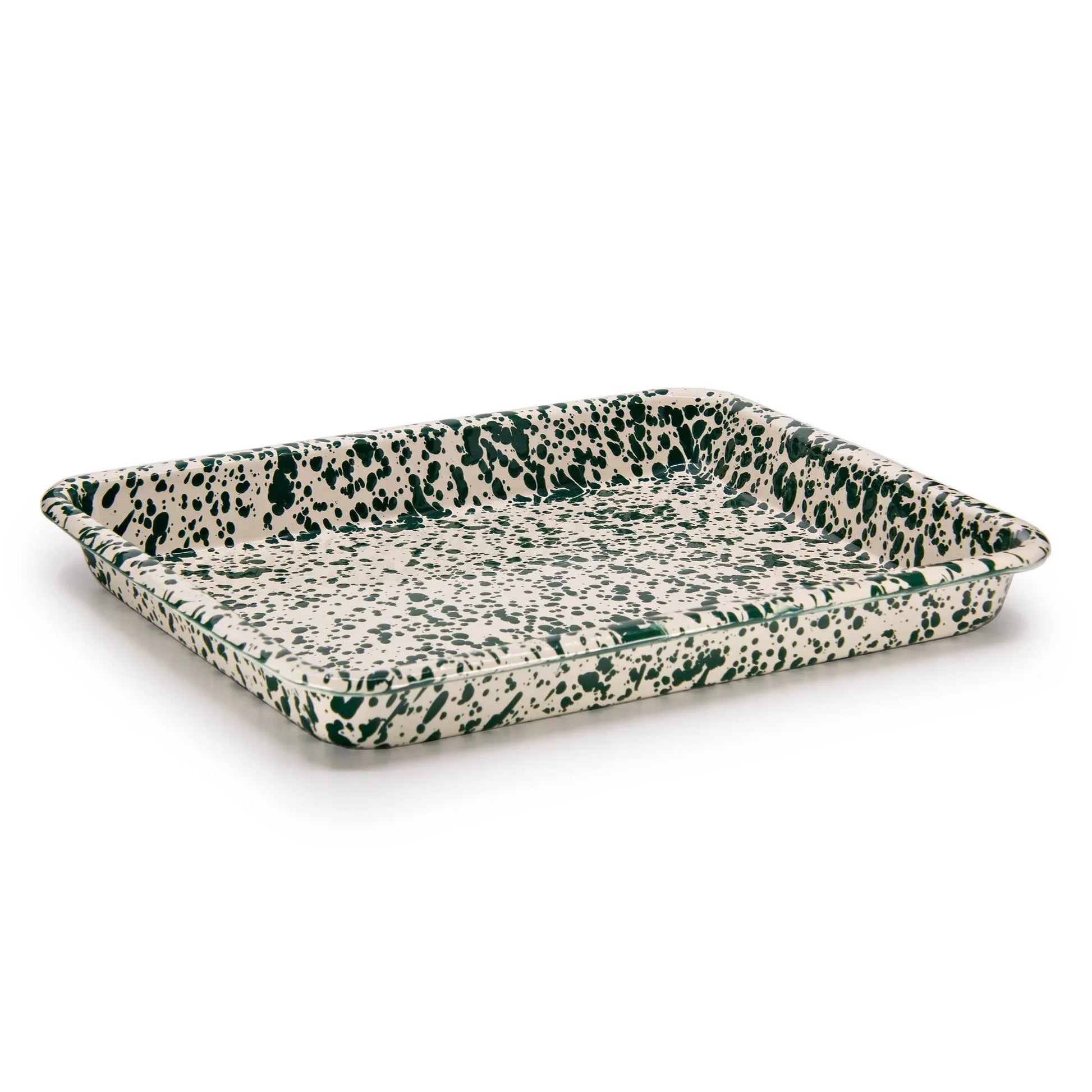 Splatter Enamelware Small Rectangular Tray - Marcel’s Culinary Experience