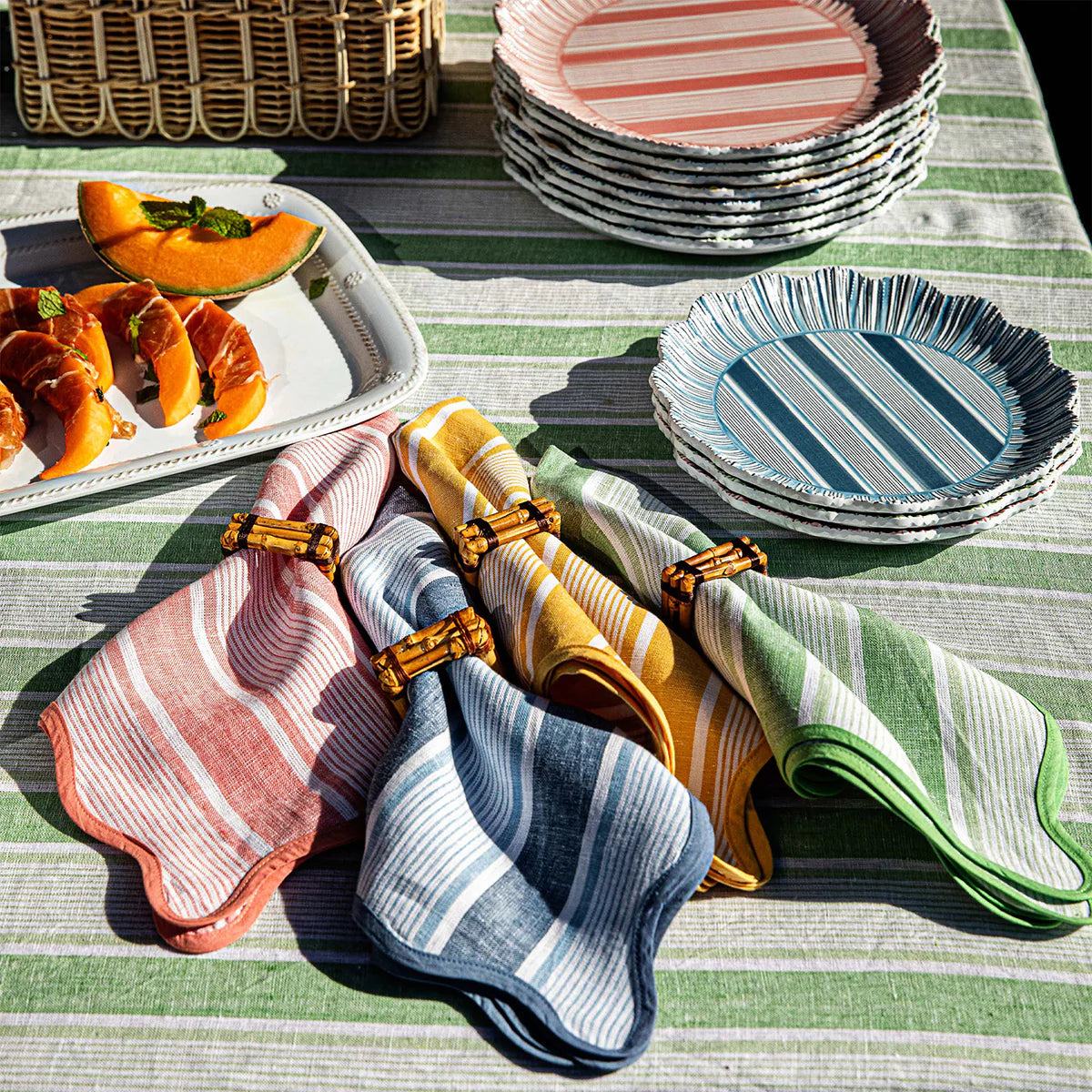 Juliska Cabana Stripe Napkin Set/4 - Sunshine