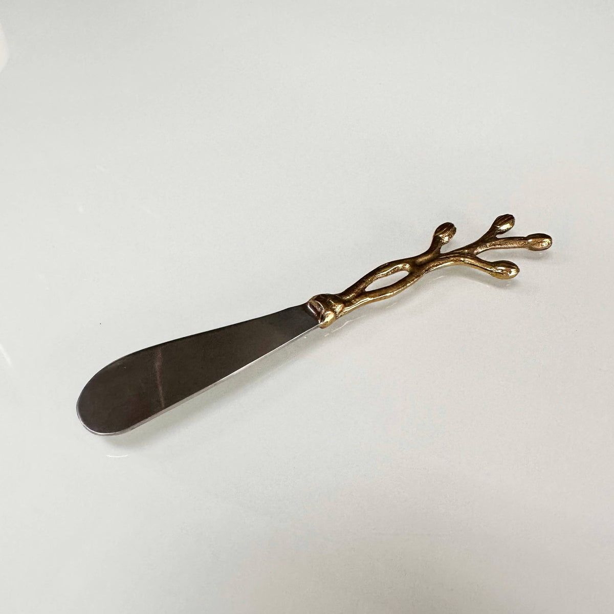 Gold Floral Bud Stainless Steel Spreader