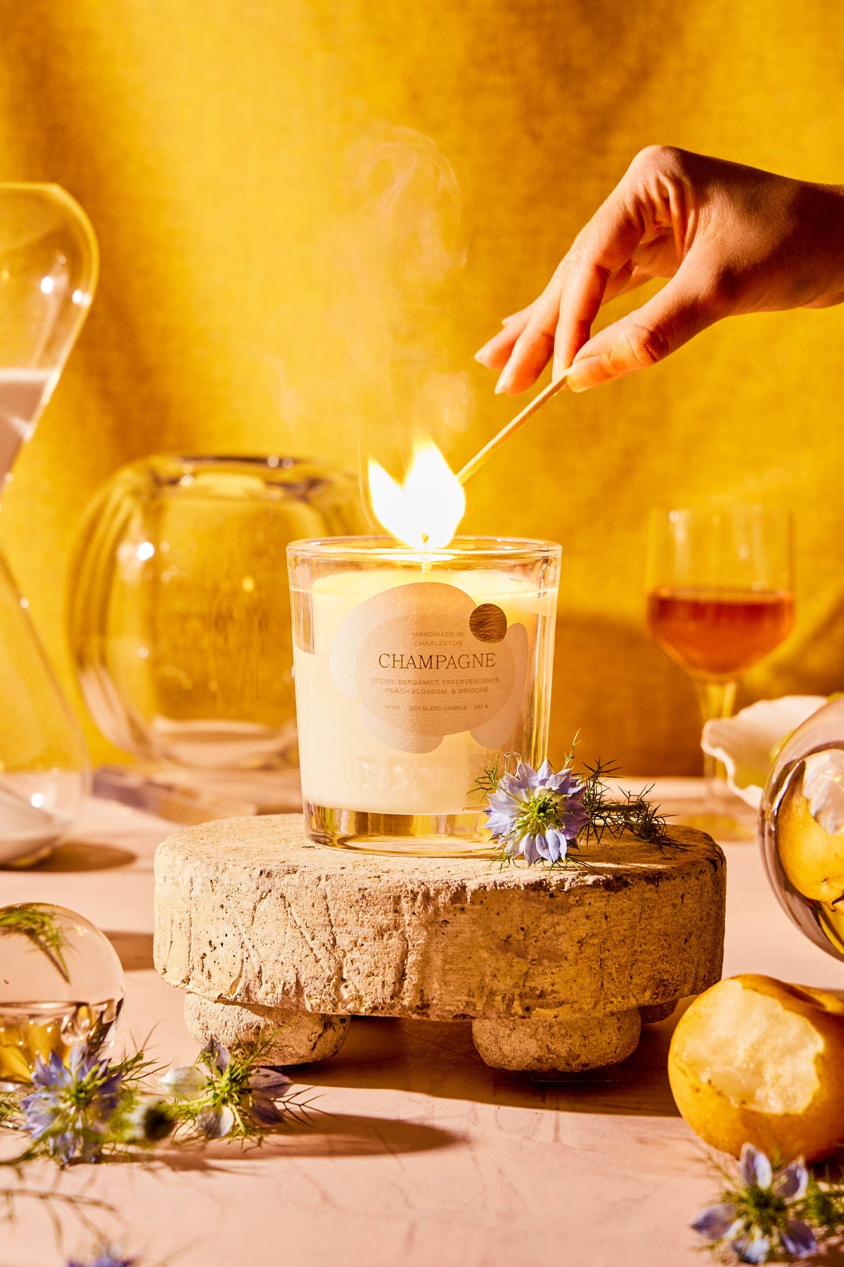 Rewined Champagne Candle, 10 oz
