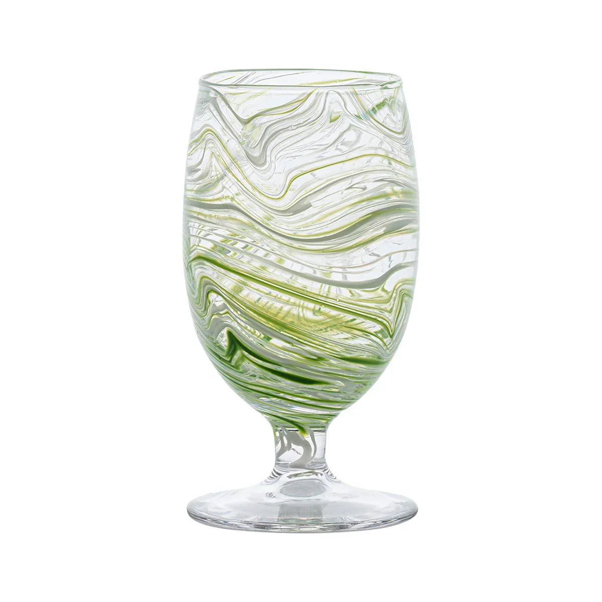 Juliska Puro Marbled Goblet Green