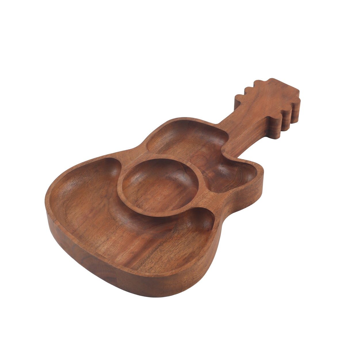 Rustic Wooden Guitar Serving Tray