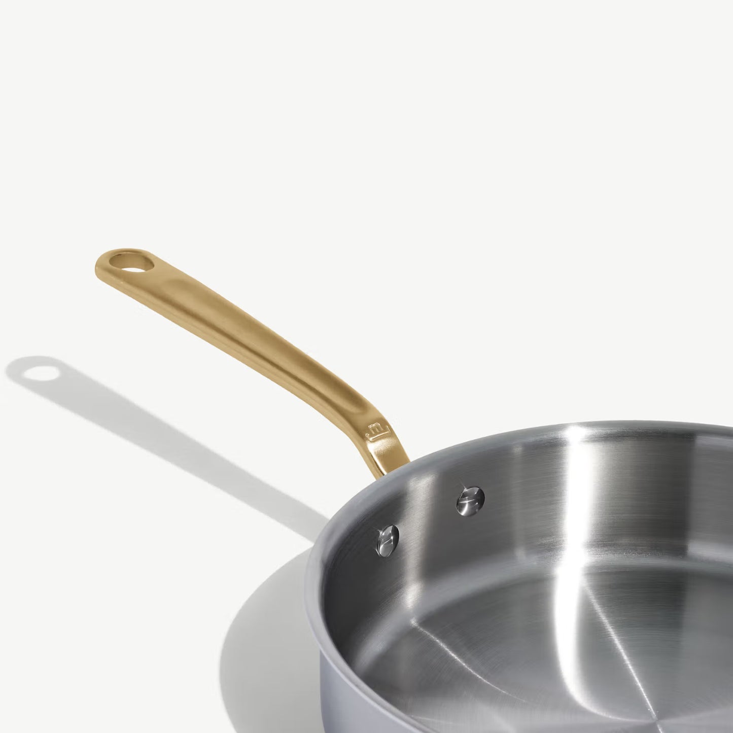 Made In Stainless Clad Sauté Pan with Brass Handle