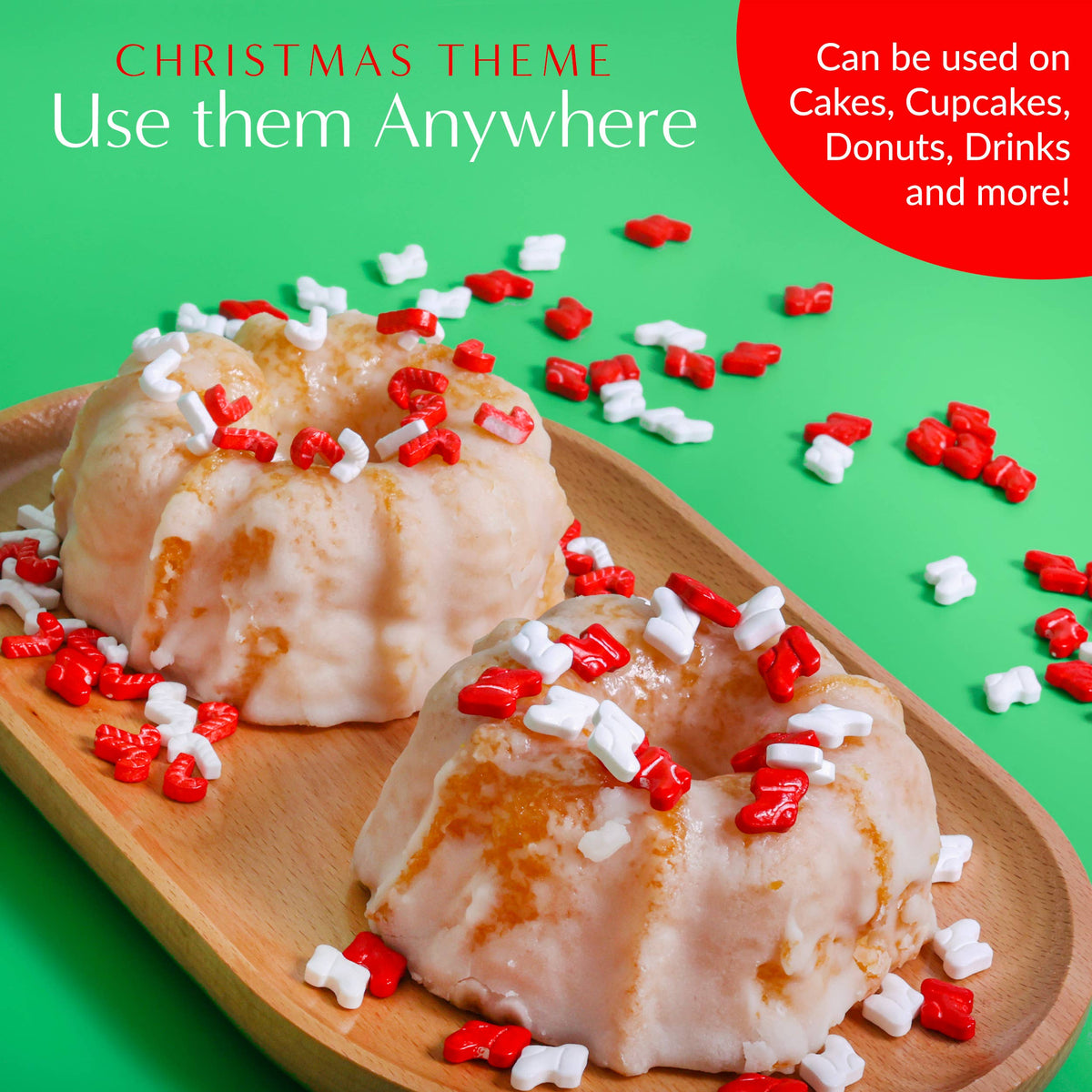 Sprinklemania Santa Boots Sprinkles, 3.5 oz Cube
