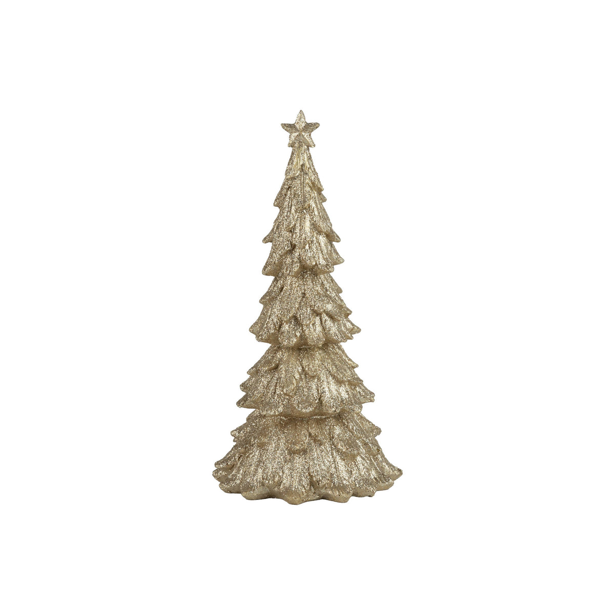 Champagne Gold Glittered Fir Tree, 8-Inch
