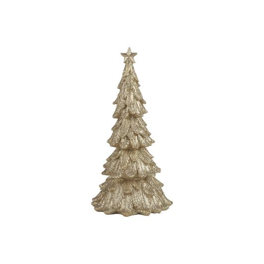 Champagne Gold Glittered Fir Tree, 8-Inch