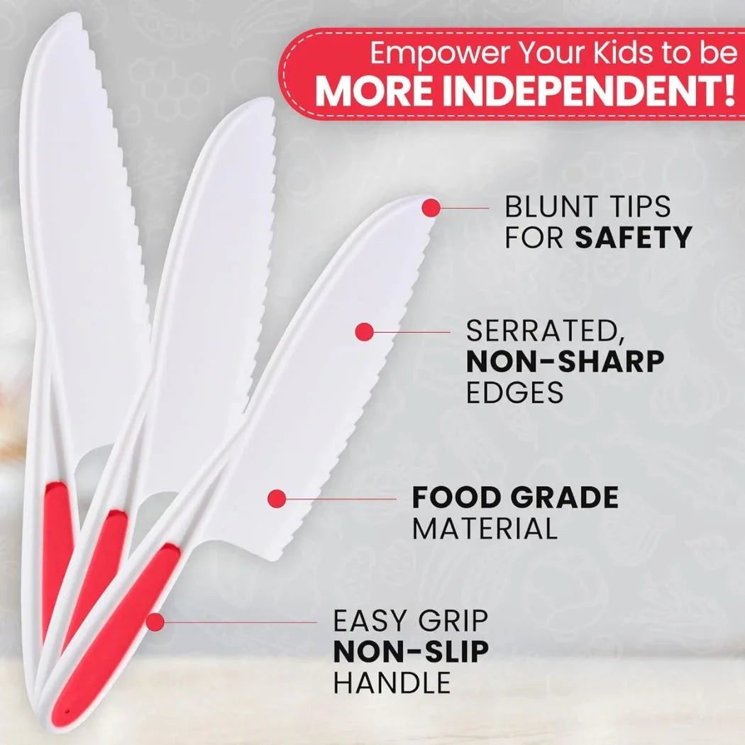 Safety Knife Set For Kids - 3 Piece - Marcel’s Culinary Experience