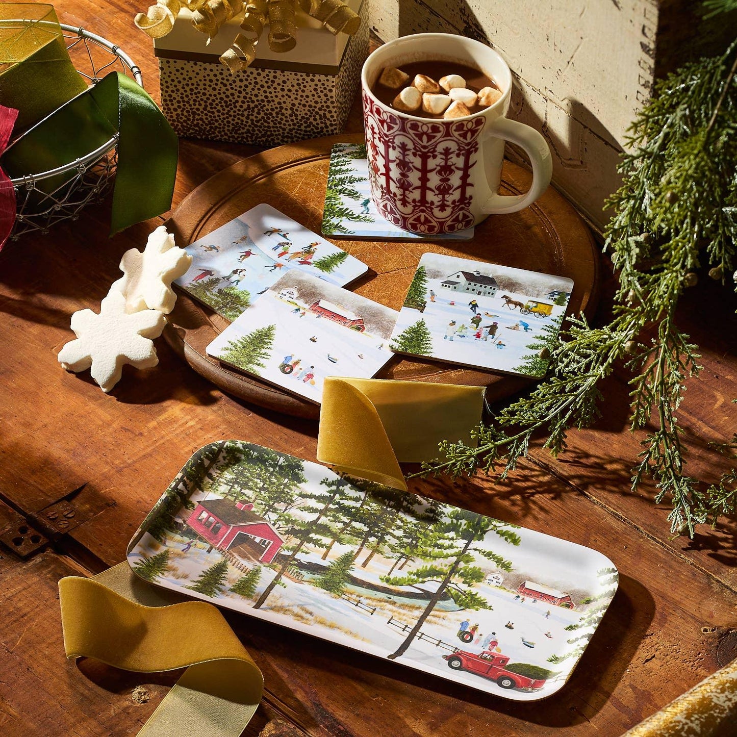 Caskata X Felix Doolittle Sledding Small Rectangular Tray - Marcel’s Culinary Experience