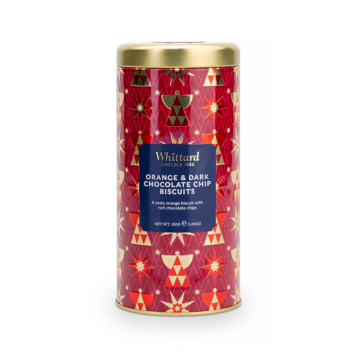 Orange & Dark Chocolate Chip Cookies Tin  5.29oz