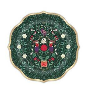 Dessert Plate 8Ct 12 Days Green - Marcel’s Culinary Experience