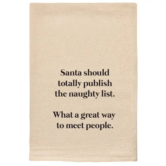 Ellembee Santa's Naughty List Humorous & Snarky Kitchen Tea Towels - Marcel’s Culinary Experience