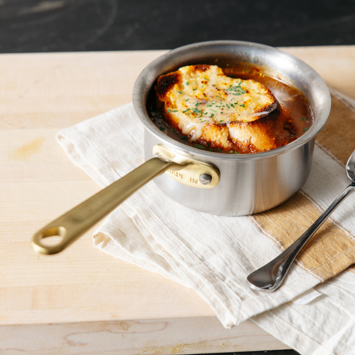 Made In Butter Warmer with Brass Handle