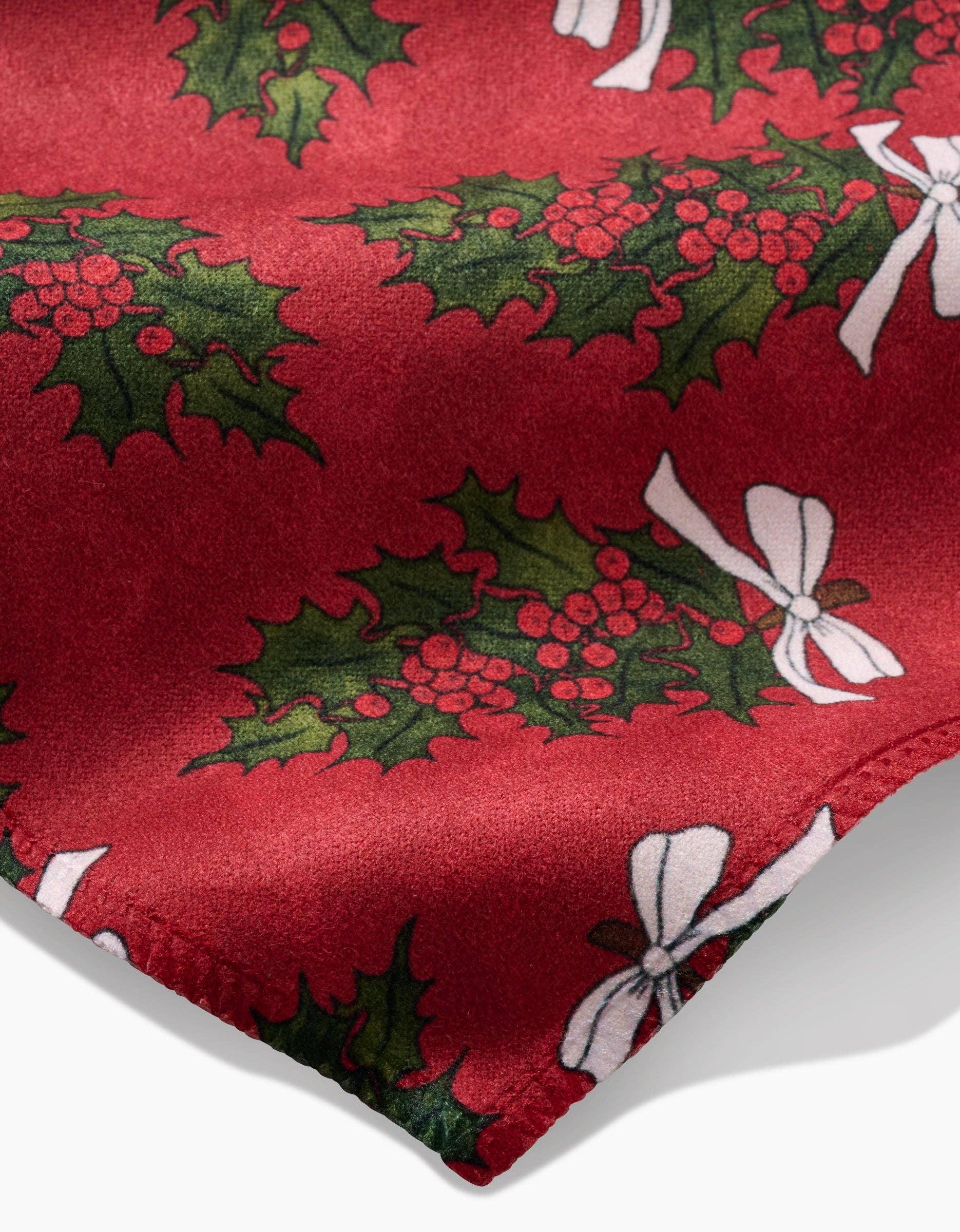 Geometry Christmas Berry Bow Dinner Napkins - Marcel’s Culinary Experience