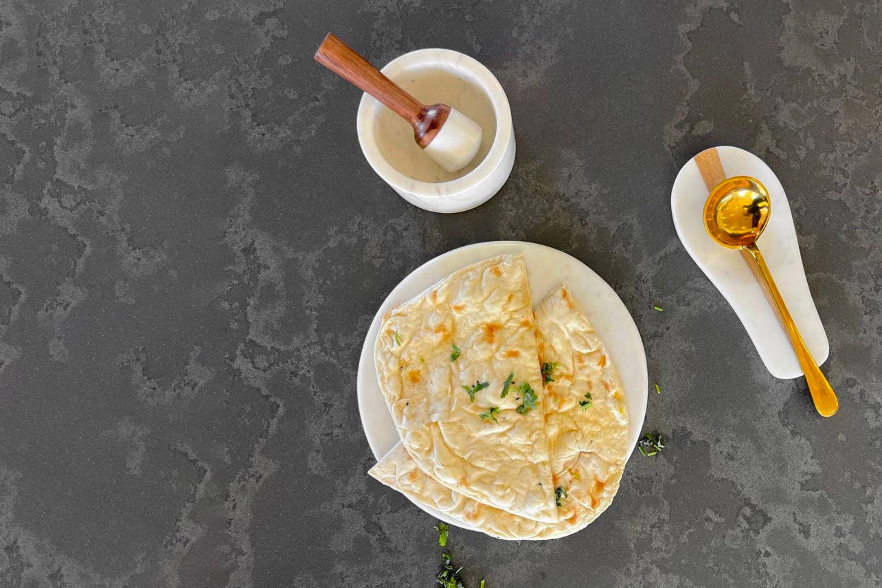 Marble and Wood Spoon Rest