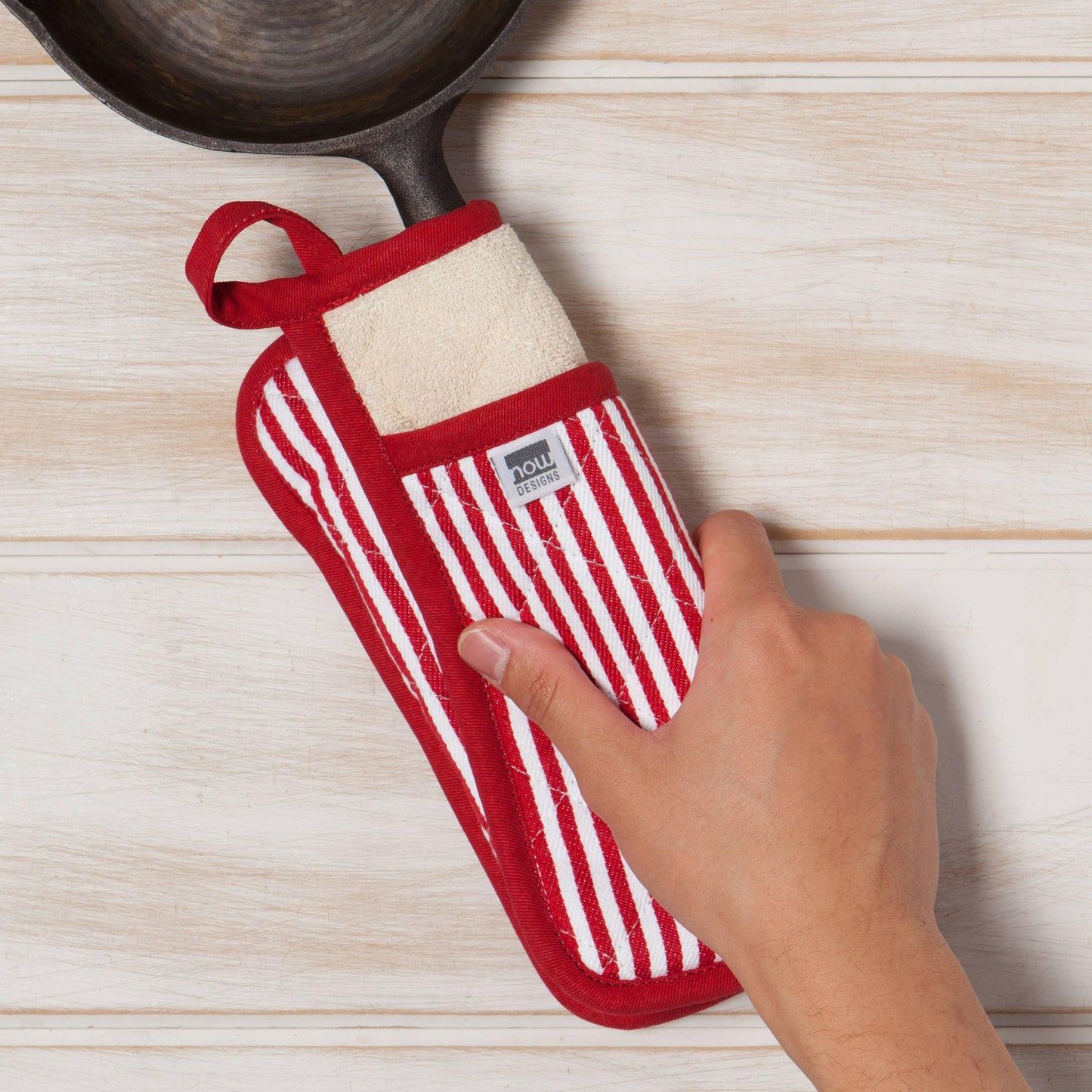 Superior Red Narrow Stripe Potholder - Marcel’s Culinary Experience