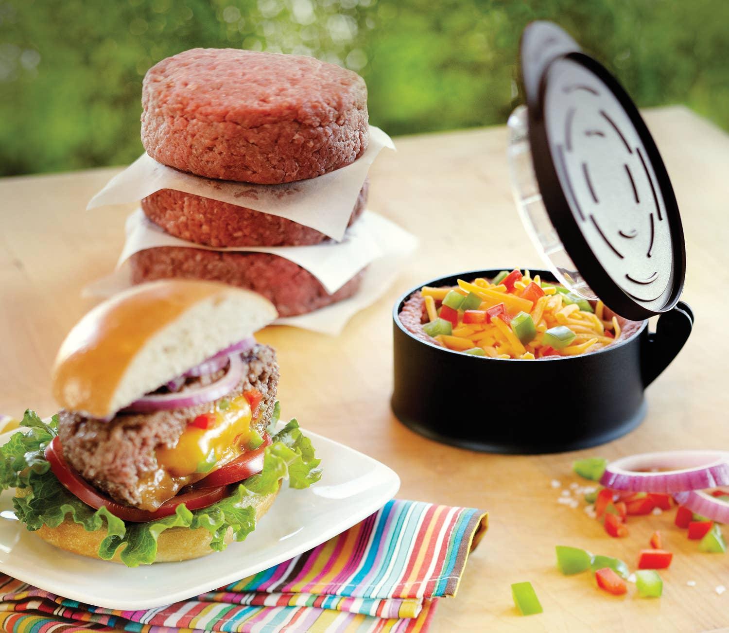 Burger Stuffer, Black, 4.5" x 2" - Marcel’s Culinary Experience