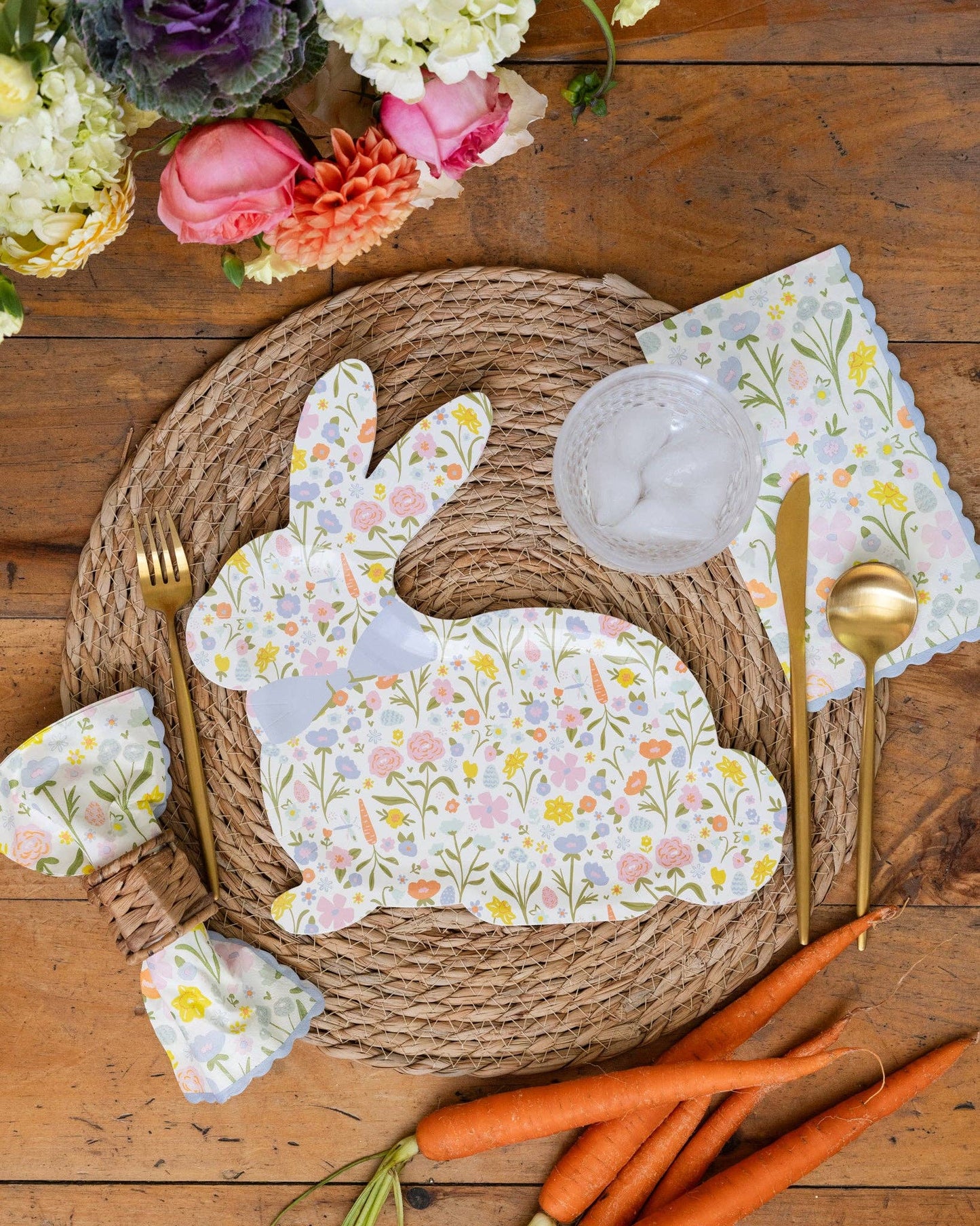 Floral Bunny Plate