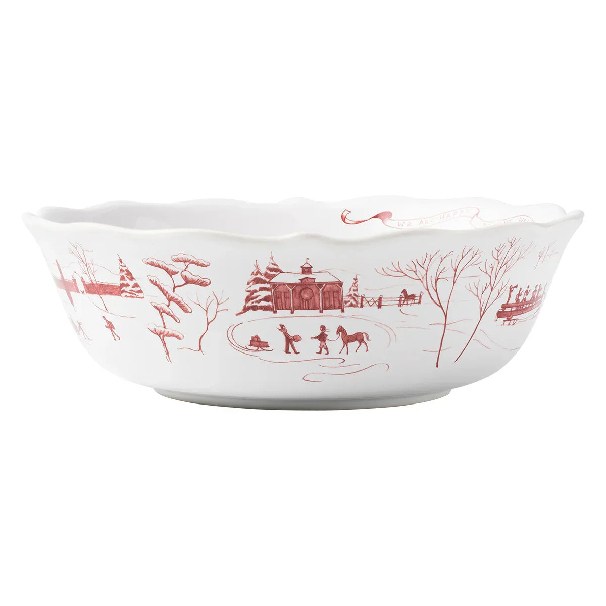 Juliska Country Estate Winter Frolic 10" Serving Bowl - Ruby