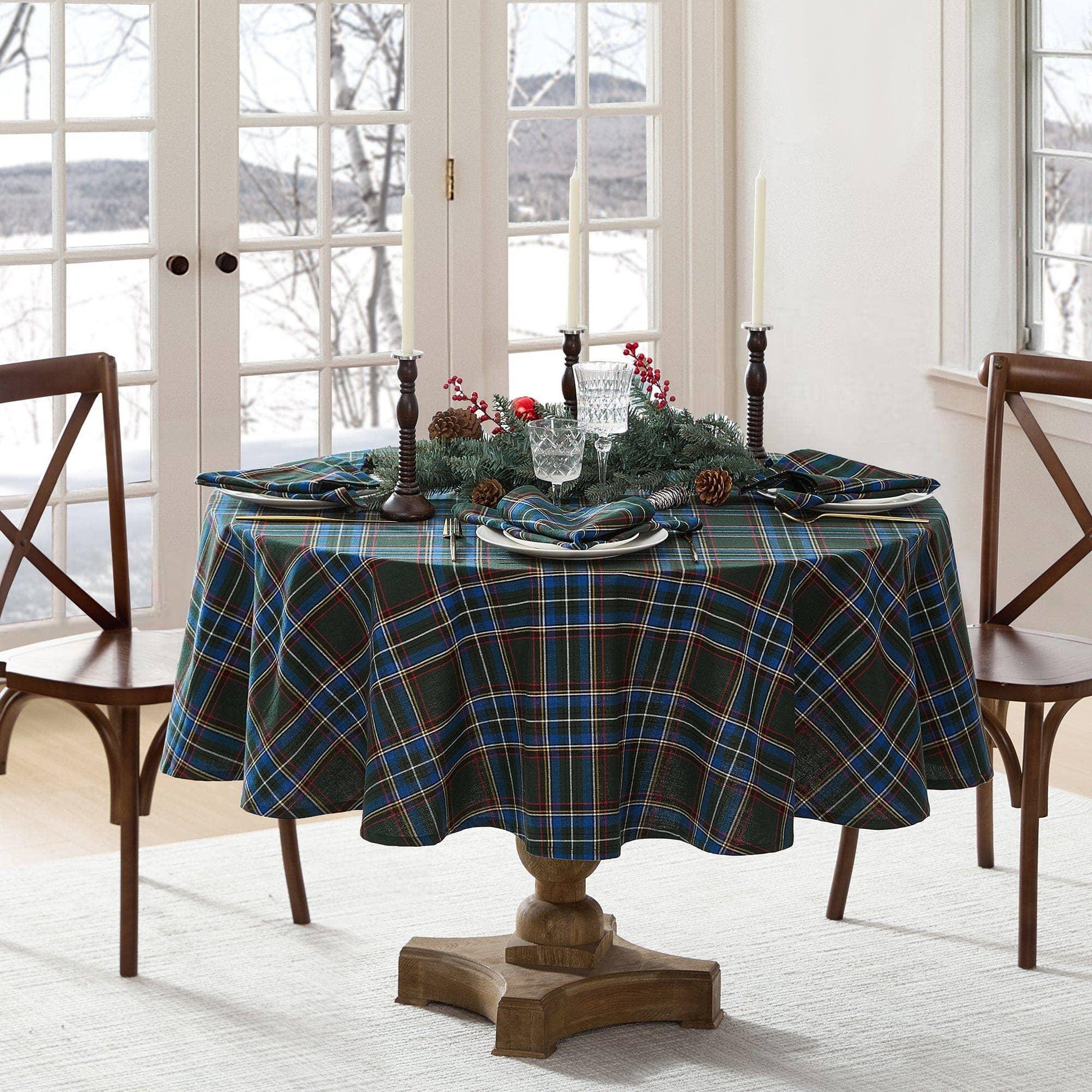 Stowe Tartan Holiday Plaid Cotton Christmas Tablecloth - Marcel’s Culinary Experience