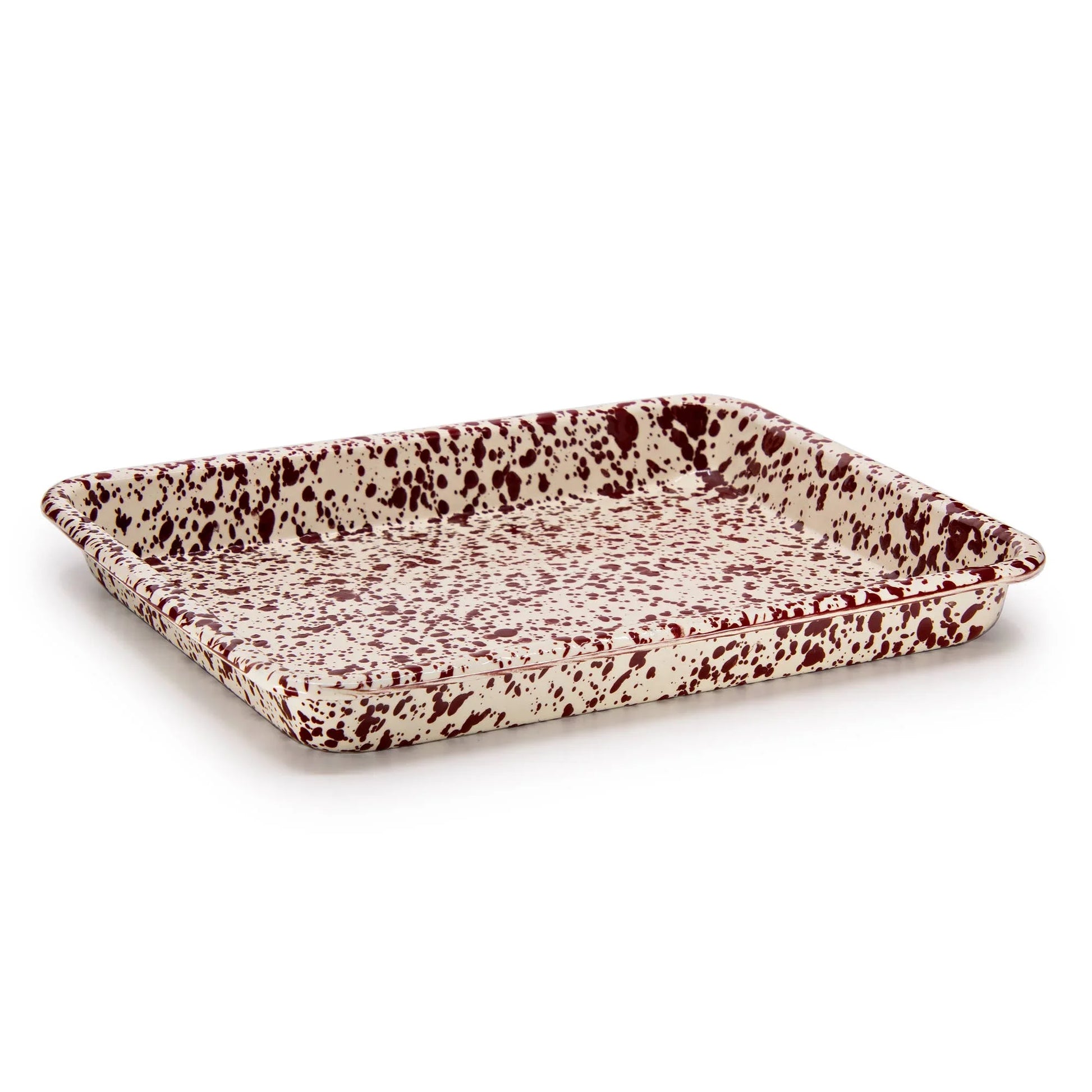 Splatter Enamelware Small Rectangular Tray - Marcel’s Culinary Experience