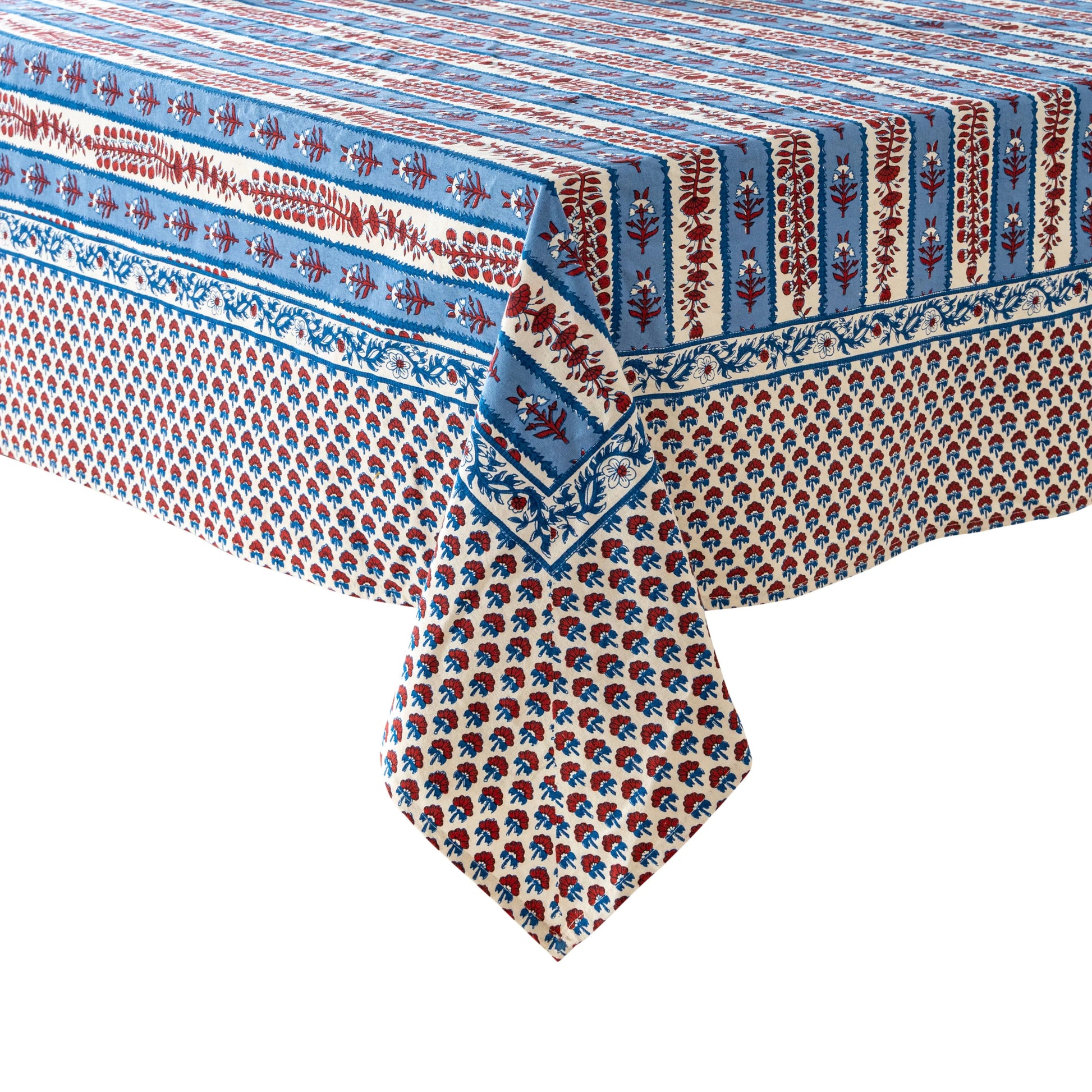 Couleur Nature Provence Avignon Red & Blue Tablecloth - Marcel’s Culinary Experience