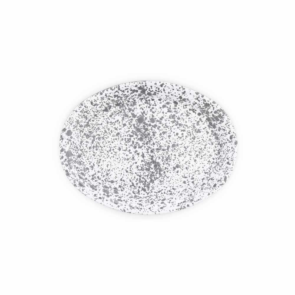 Crow Canyon Splatter Enamelware Oval Platter
