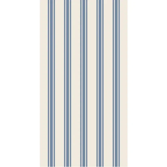Hester & Cook Cornflower Blue Linen Strip Guest Napkin