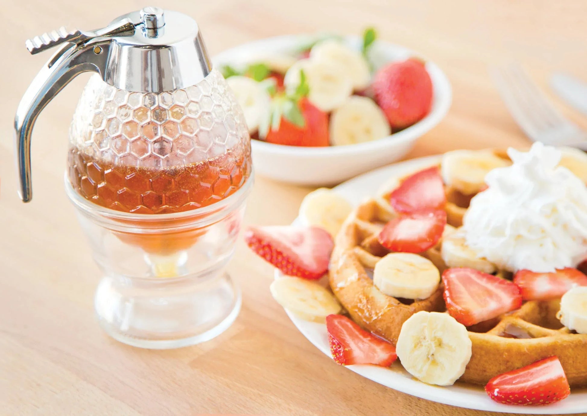 Glass Honey, Syrup Dispenser, 6-Ounce - Marcel’s Culinary Experience