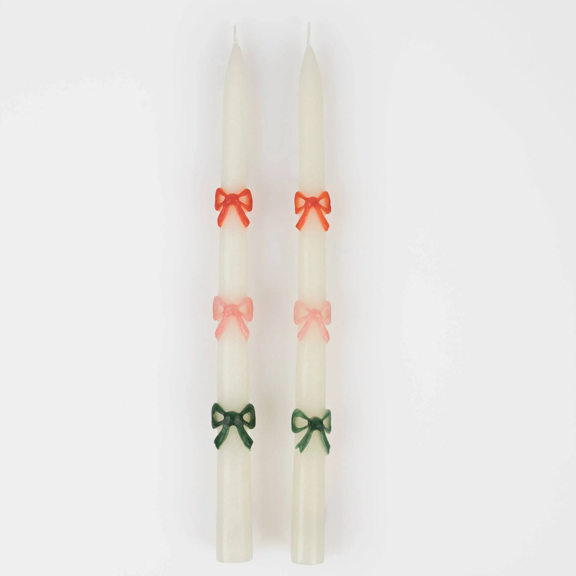 Multi Colour Bow Taper Candles - Marcel’s Culinary Experience