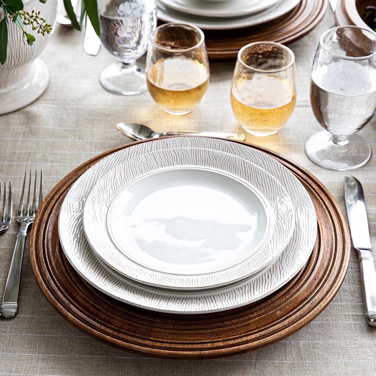 Juliska Blenheim Oak Dessert/Salad Plate - Whitewash