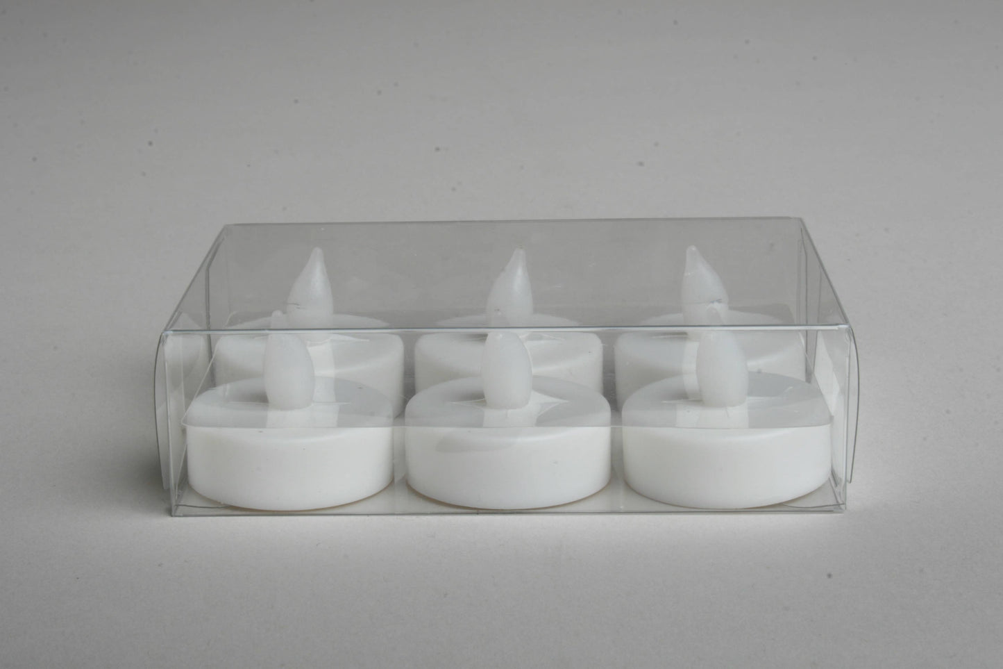 Led Tealights Set/6 White Plastic Everyday