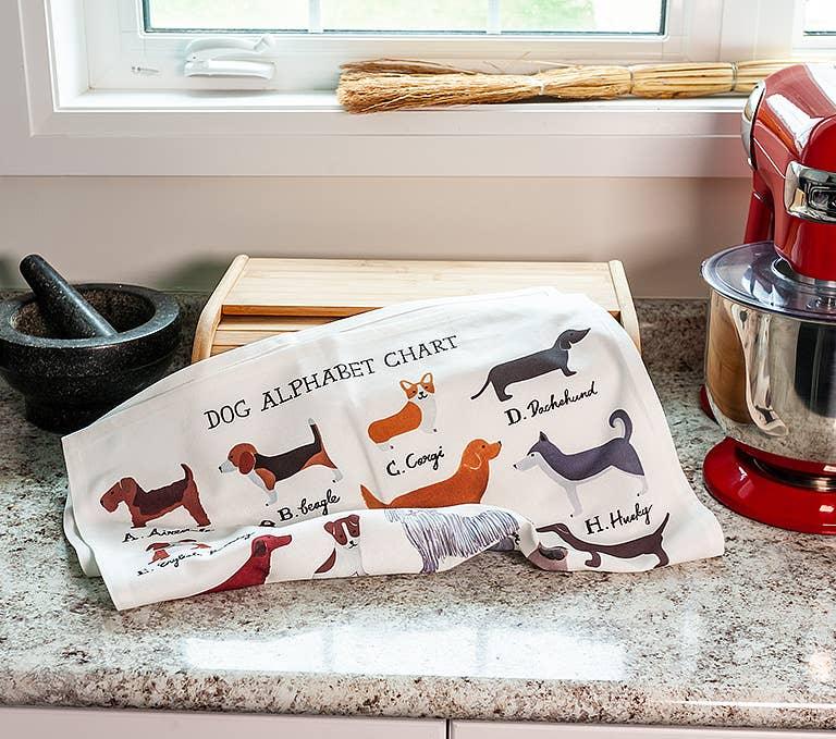 Dog Alphabet Tea Towel-20x28"L-3704 - Marcel’s Culinary Experience