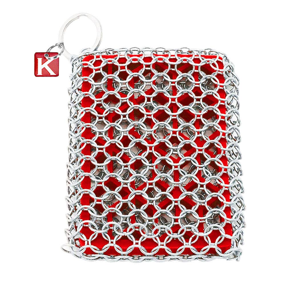 Dry Rub Chainmail Combo Scrubber with Silicone Core