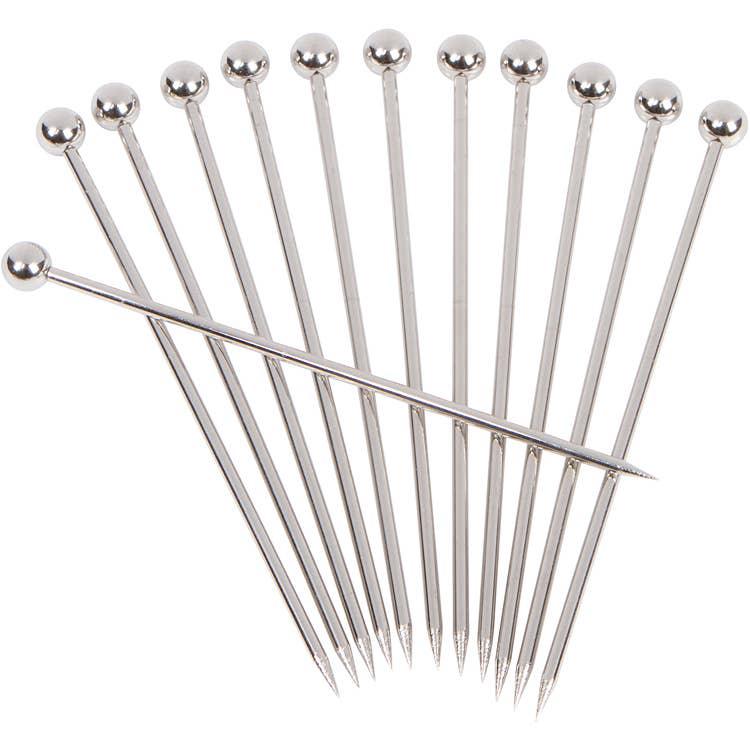 Cocktail Picks for Garnishes, Stainless (12 Piece, Short) - Marcel’s Culinary Experience