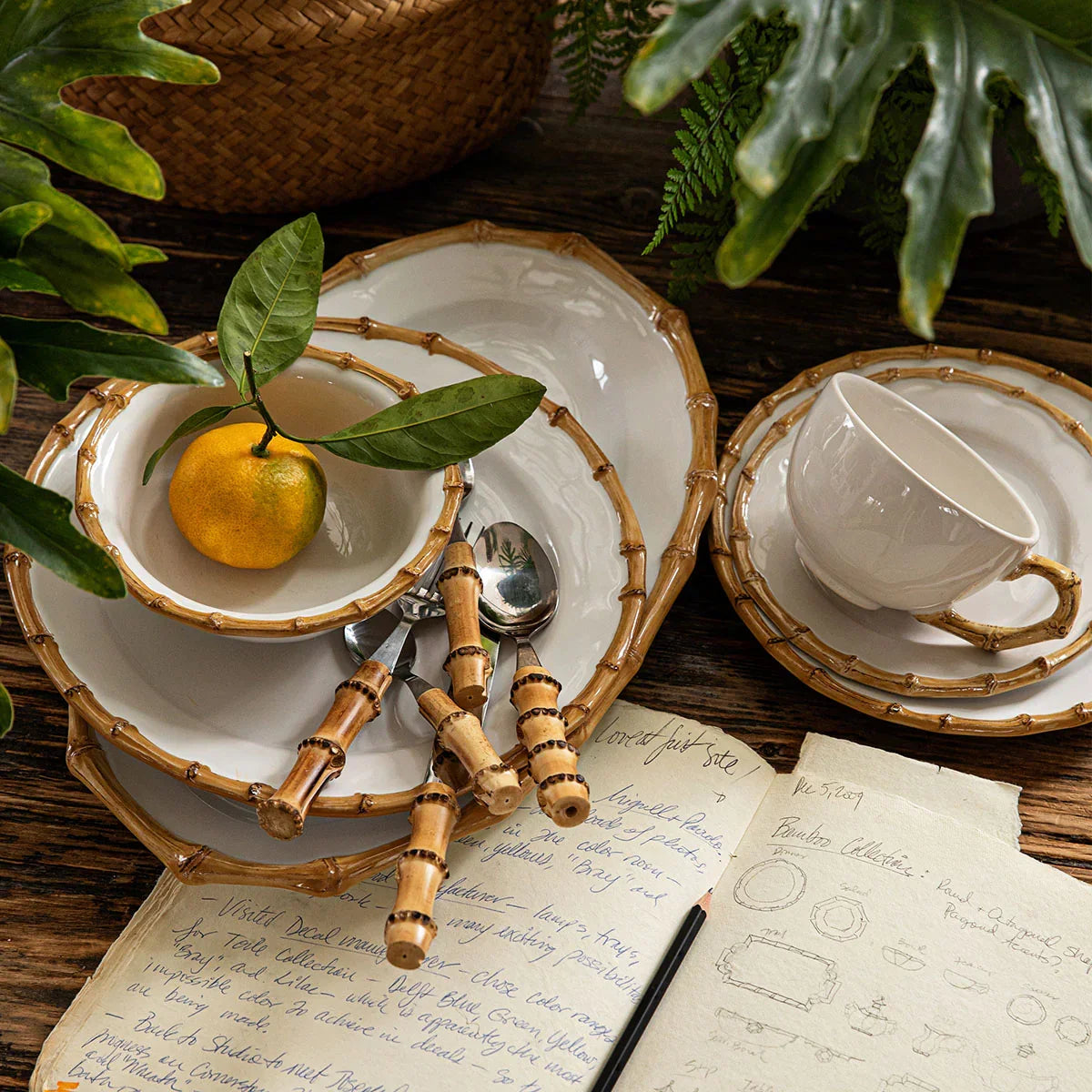 Juliska Bamboo Cereal/Ice Cream Bowl - Natural