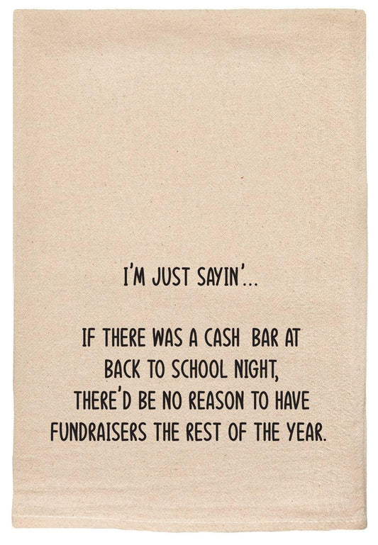 Cash bar at back to school night | teacher's gift Tea Towels - Marcel’s Culinary Experience