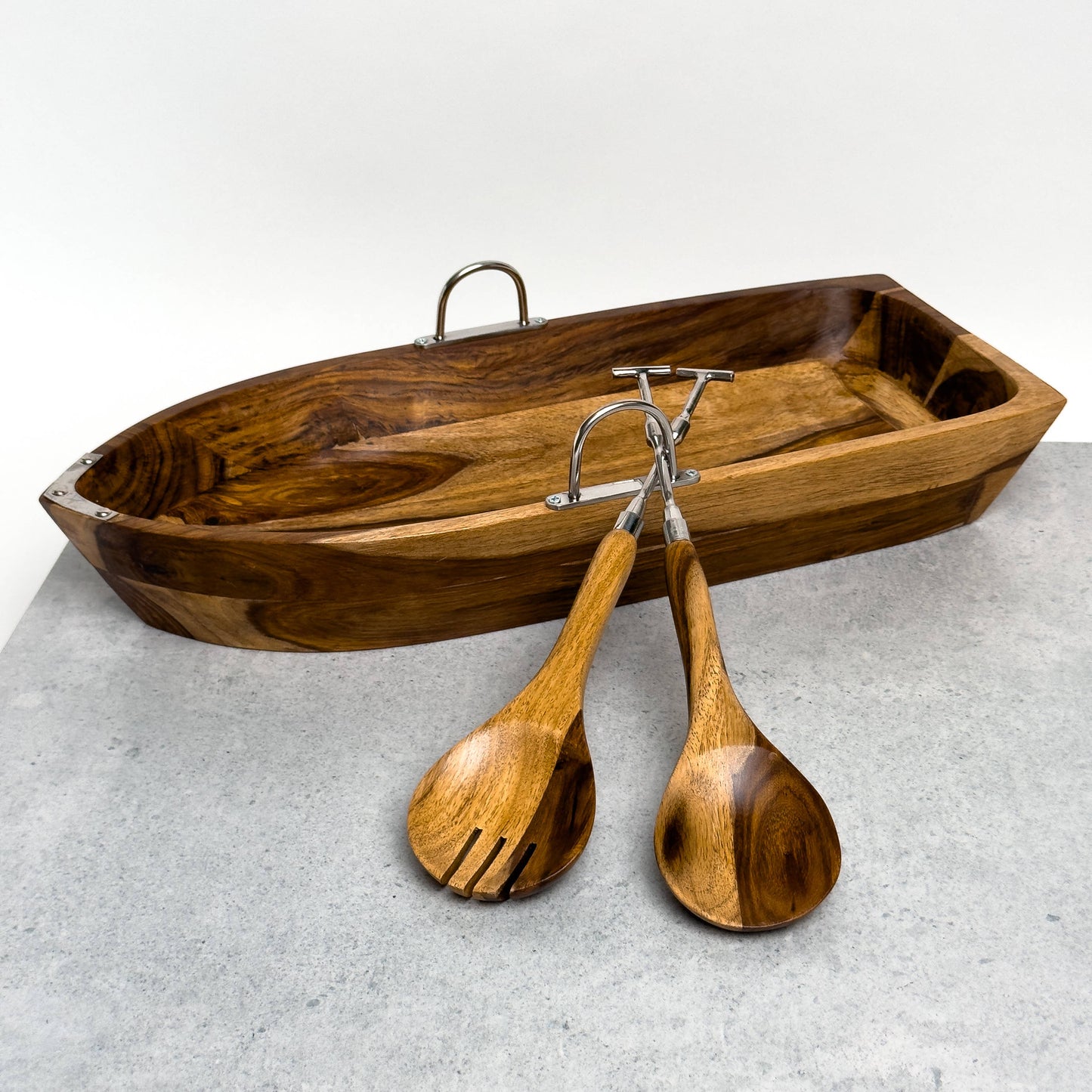 Rowboat Salad Bowl with Salad Servers