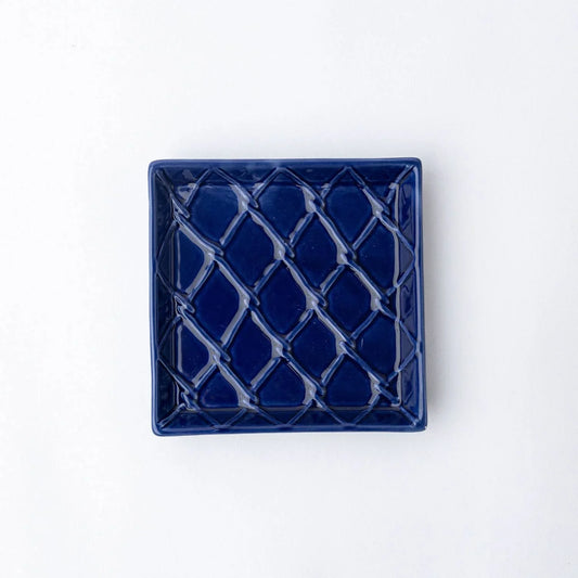 Navy Textured Beverage Napkin Tray - Marcel’s Culinary Experience