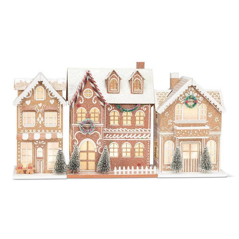 Large LED Light Gingerbread Mansion