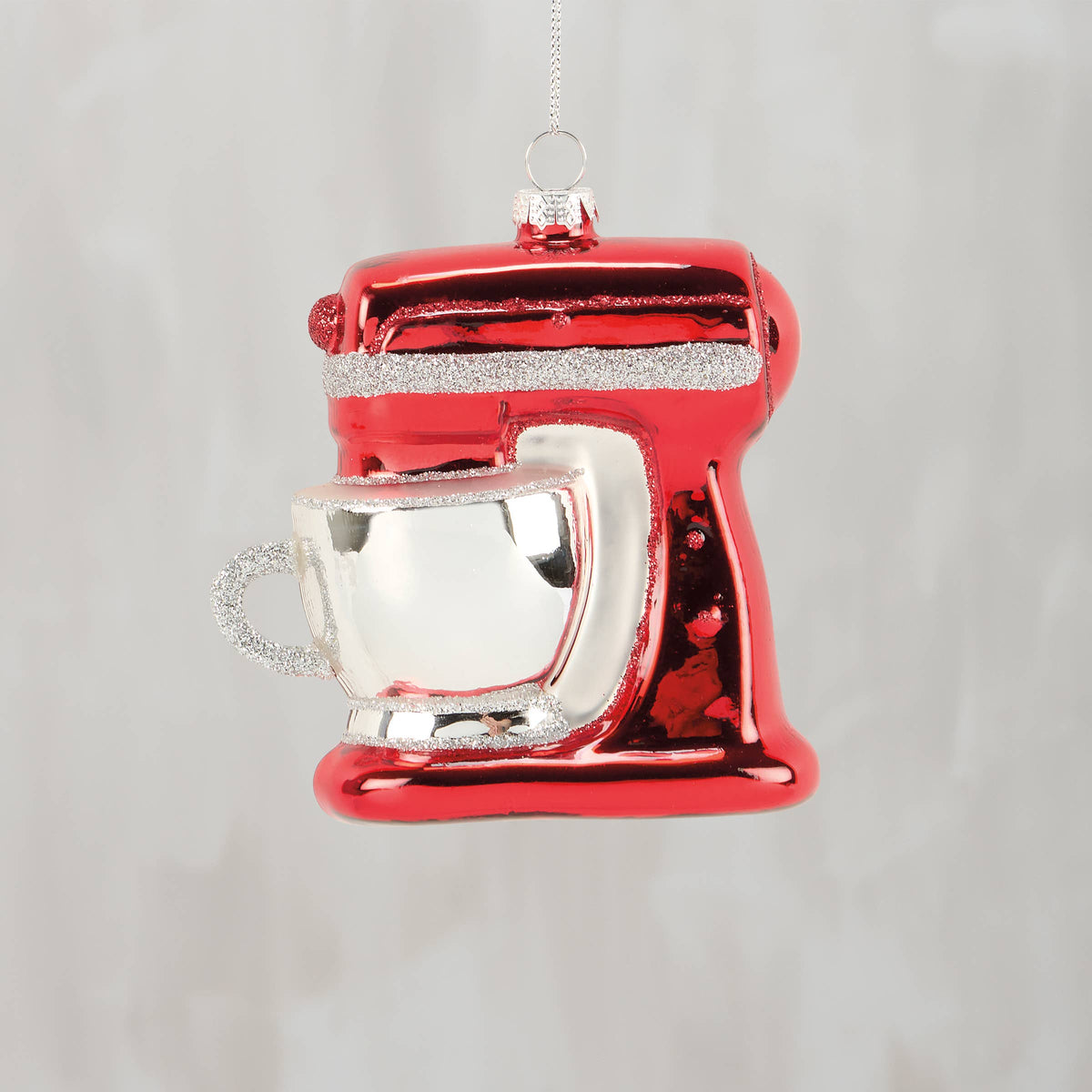 Stand Mixer Glass Christmas Ornament