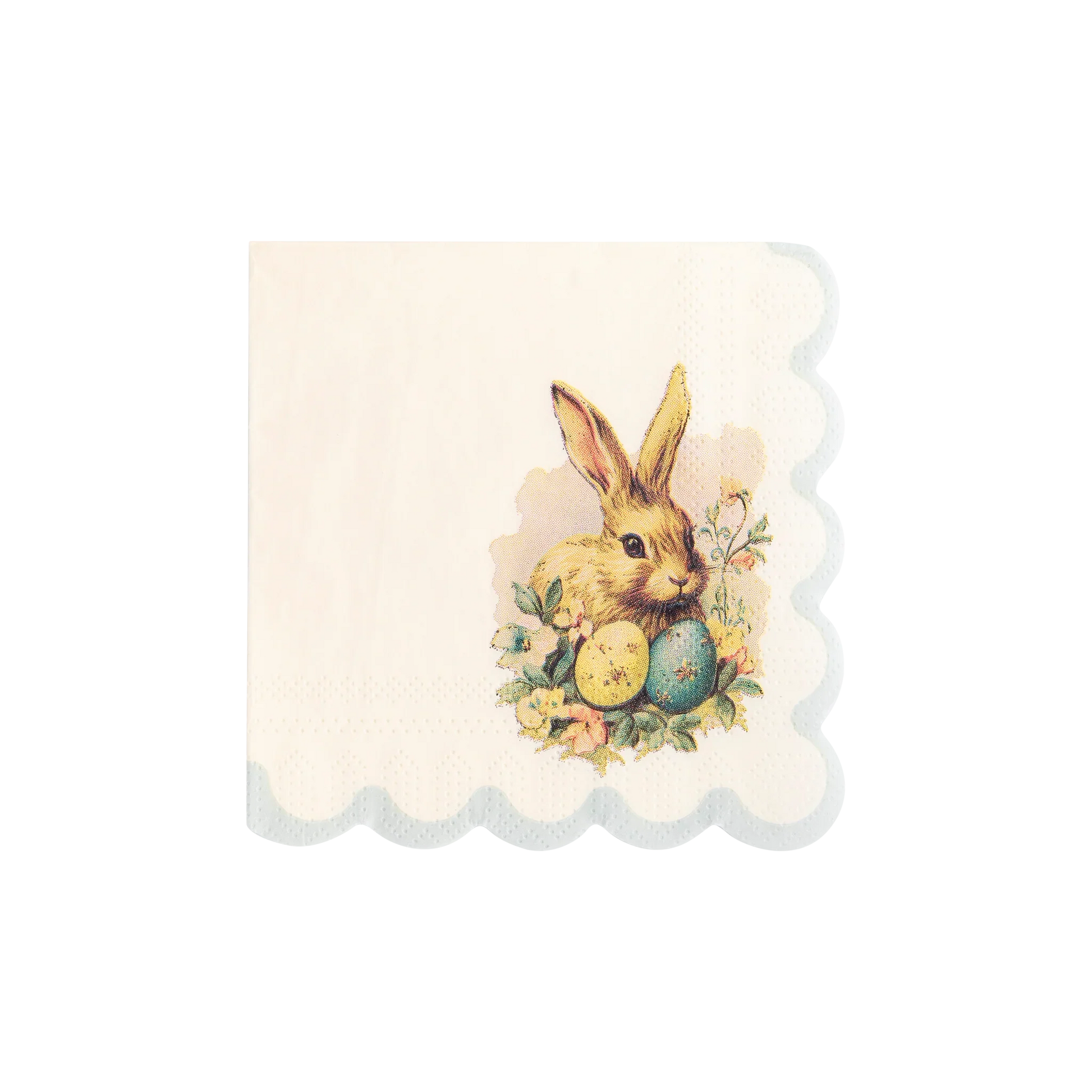 Vintage Easter Bunny Scallop Paper Cocktail Napkin - Marcel’s Culinary Experience