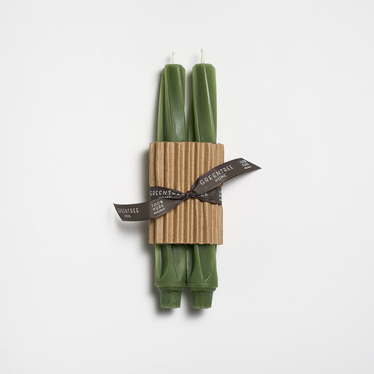 Greentree Home Twist Taper Handmade Beeswax Candles 9"