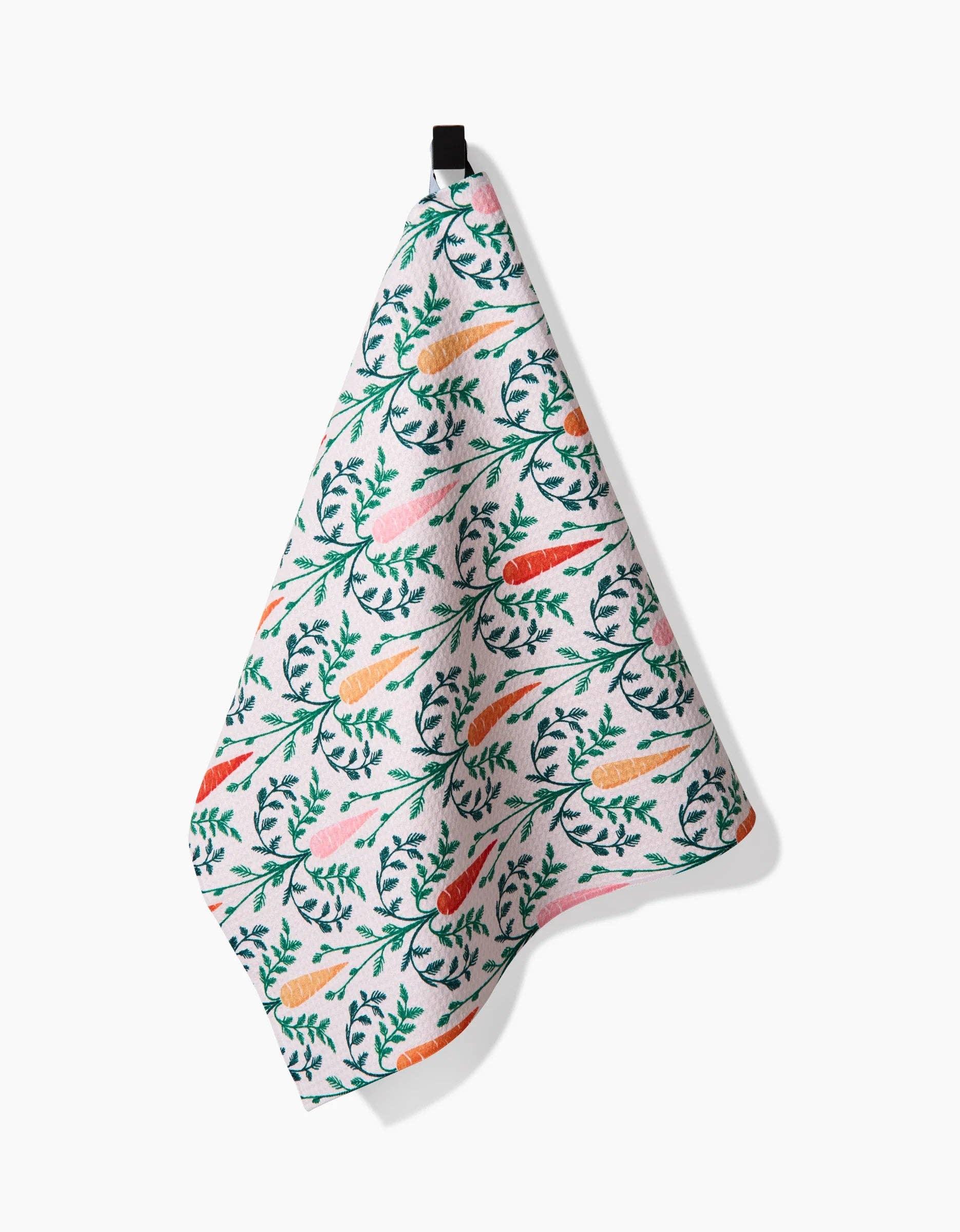 Geometry Carrot Damask Tea Towel - Marcel’s Culinary Experience