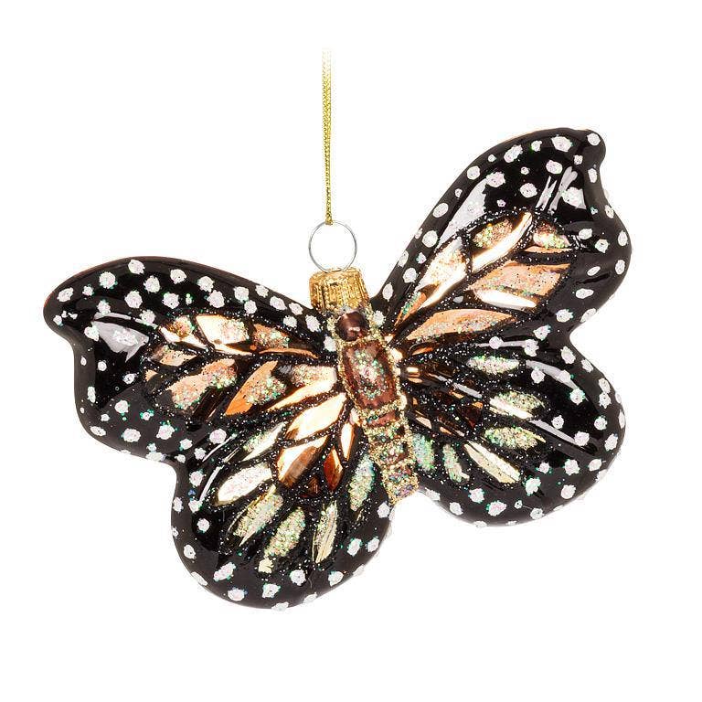 Iridescent Monarch Butterfly Christmas Ornament