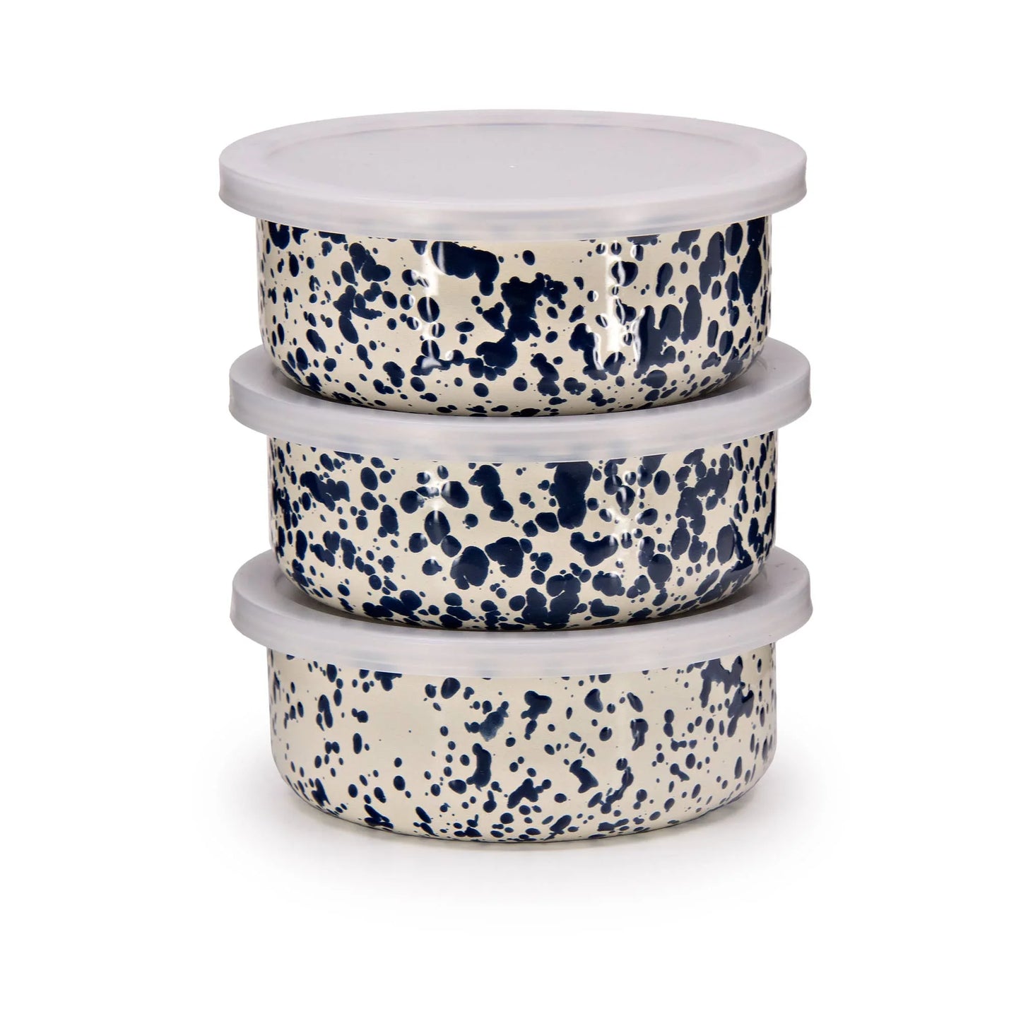Splatter Enamelware Storage Bowl Set by Crow Canyon Home
