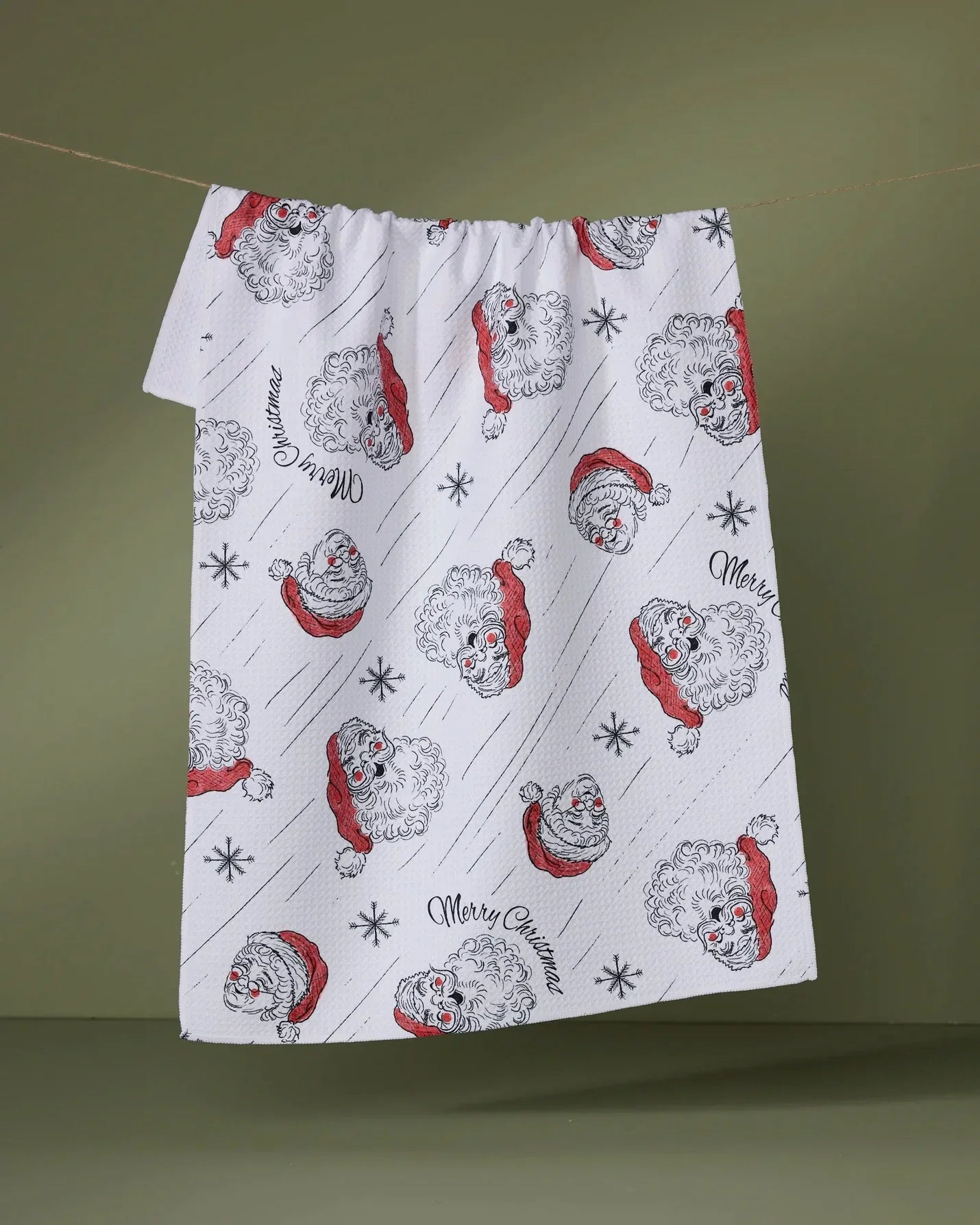 Geometry Claus Family Christmas Tea Towel - Marcel’s Culinary Experience