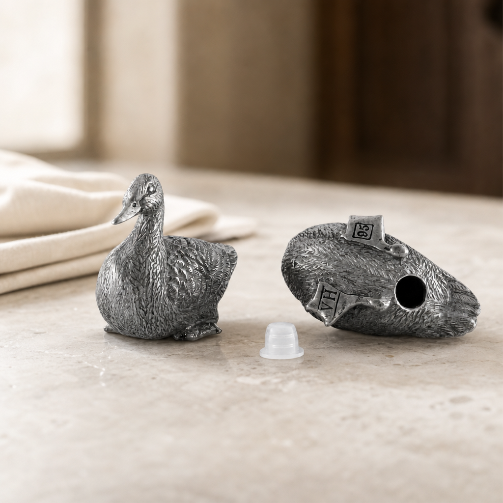 Pewter Mallard Duck Salt & Pepper Shakers